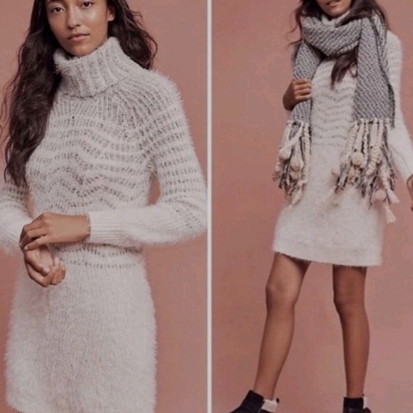 Anthropologie Dresses & Skirts - Anthroplogie Sleeping On Snow Shelvy Eyelash Sweater Dress.